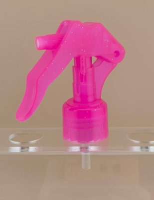 ISO9001/ISO14001 Sertifikasi K603-1 Mini Trigger Sprayer Plastik Pink Gelap untuk Botol Penata Rambut