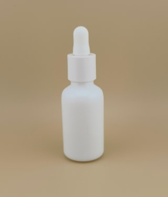 Botol Tetes Bulat Halus Putih dengan Desain Halus untuk Perawatan Kulit