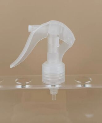 Semprotan pemicu kecil plastik bening untuk botol dan penata rambut