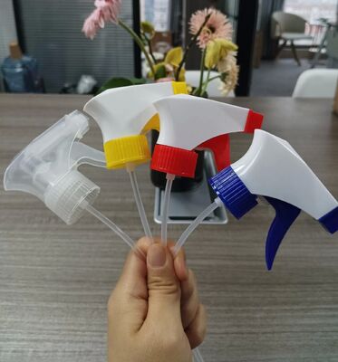Kosmetik 28Mm 28/400 28/410 Pompa Tangan Portabel Bergaris Biru Putih Semprotan Pemicu Pembersih Tugas Berat Plastik