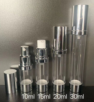 Botol Lotion Airless Silver untuk Perawatan Kulit