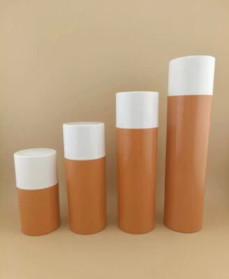 Desain Baru Botol Plastik Portable Brown Tanpa Udara dan Kenyamanan Perjalanan dengan Penutup Putih