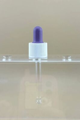 Essence Oil Skin Care Rubber Ribbed Dropper dengan Tube Kaca Panjang yang Bisa Disesuaikan