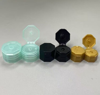 Bentuk Oktagon 24mm Flip Top Caps Plastik Bentuk Khusus Snap Caps