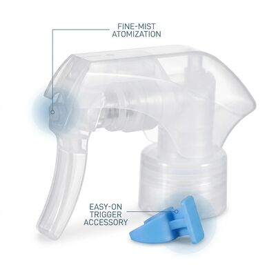High Output Foam Trigger Pump Sprayer 28/410 Rich Cream Foam Dispenser untuk produk pembersih ubin kamar mandi