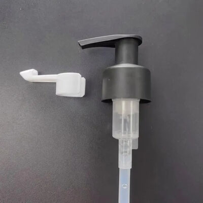 Grosir Massal 20/410 24/410 Pompa Minyak Plastik PP Putih Klip Kunci Pompa Lotion Penghilang Makeup dengan Klip Panjang