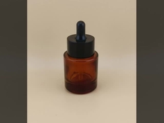 Botol Tetes Kaca Kecil Hitam Desain Halus untuk Essence Wajah