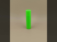 Kemasan Lip Balm Hijau halus kecil dengan tutup merah muda untuk lipstik