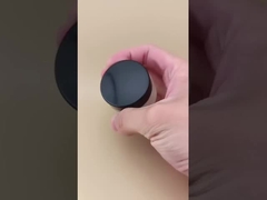 Botol Krim Kaca Ribbed Jelas dengan Tutup Sekrup Hitam untuk Lotion Wanita