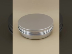 Kotak Aluminium Perak Besar yang Mungkin Disesuaikan dengan Tutup Sekrup untuk Kosmetik