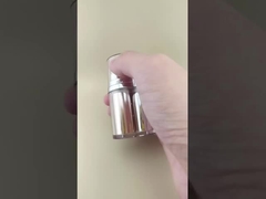 Botol pompa tanpa udara emas dan perak dengan penutup luar untuk produk kosmetik dan perawatan kulit