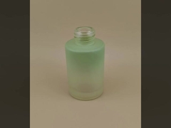 Desain Baru Botol Kaca Ribbed Matcha Hijau untuk Lotion Merendam