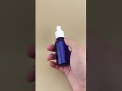 Desain Halus Botol Tetes Bulat Halus Biru Tua Jelas untuk Perawatan Kulit