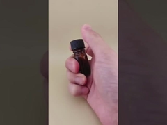 Desain Halus Botol Kaca Bulat Cokelat Bening Halus untuk Obat