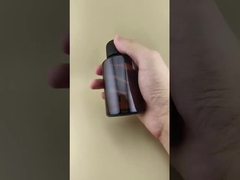 Desain Halus Botol Kaca Bulat Cokelat Bening Halus dengan Tutup Khusus untuk Obat