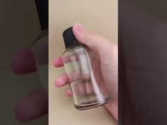 Desain halus Botol kaca bulat halus dengan tutup khusus untuk obat