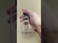 Desain Halus Botol Kaca Bulat Besar Halus Jelas dengan Tutup Khusus untuk Obat