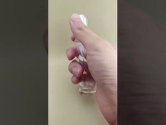 Desain halus bening halus bulat panjang botol dropper untuk esensi