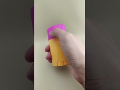 Orange Big Smooth Lip Balm Packaging dengan Tutup Pink 0802 untuk Lipstick