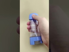 Kemasan Lip Balm Halus Transparan dengan Tutup Biru untuk Lipstik