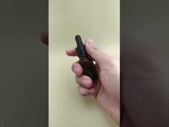 Desain halus botol dropper mini bening cokelat halus bulat untuk perawatan kulit