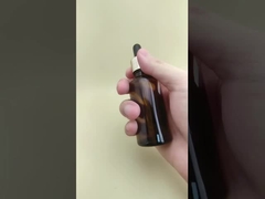 Desain halus Botol dropper rata-rata bening coklat halus bulat untuk perawatan kulit