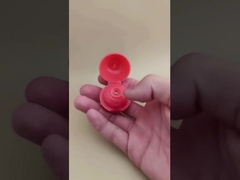 Tutup Bola Halus Matte Plastik Merah Muda untuk Botol Kosmetik