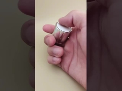 Tutup Bulat Halus Aluminium-Plastik Berwarna Perak dengan Tombol Putih untuk Botol Perawatan Kulit