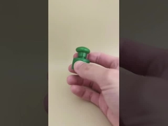 Tutup Plastik Hijau Halus dengan Tombol untuk Botol Kosmetik