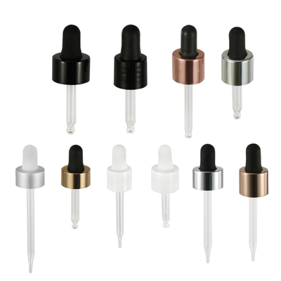 Golden Silver Plastic Essential Oil Dropper Tops K1007 15ml 30ml Dapat Didaur Ulang