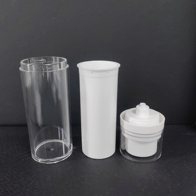 Kapasitas 50ml-120ml Airless Pump Bottle In Putih Hitam Transparan