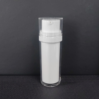 Kapasitas 50ml-120ml Airless Pump Bottle In Putih Hitam Transparan