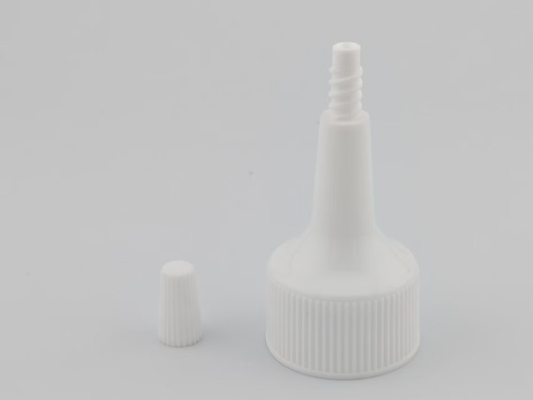 Tutup Botol Dispenser PP 24mm Putih Ribbed Penutupan Sekrup Cap