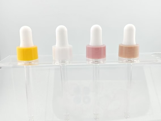 18 20 Warna Plastik Minyak Esensial Kaca Sekrup Dropper Non Spill Untuk Perawatan Kulit