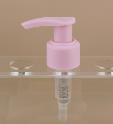 K201-9 Pink Lotion Pump Screw Lock Ribbed ISO9001/ISO14001 Bersertifikat untuk Perawatan Kulit