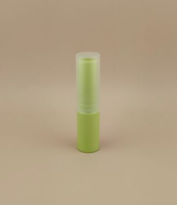 Kemasan Lip Balm Kecil Hijau dengan Tutup Ribbed Jelas untuk Lipstick