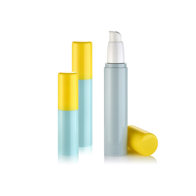 Kualitas Baik Warna PP Bulat Skincare Container Pompa Airless Botol