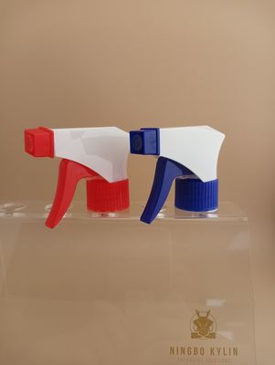 Penyemprot Pemicu Kosmetik 28mm 28/400 28/410 Berusuk Biru Putih Pompa Tangan Portabel Plastik Tugas Berat Pembersih