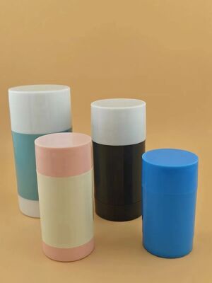 Plastik kosong Deodorant Stick Container Kosmetik Bulat Twist Up Tabung Kemasan untuk Deodorant Stick
