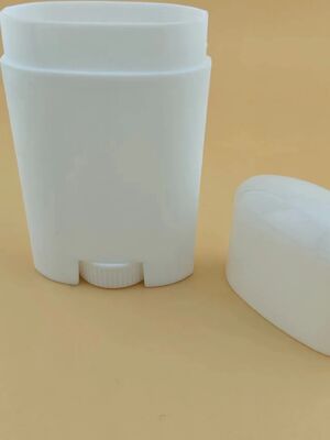 Putih Custom Warna Bentuk Oval PP Plastik Deodorant Kosmetik Stick Botol