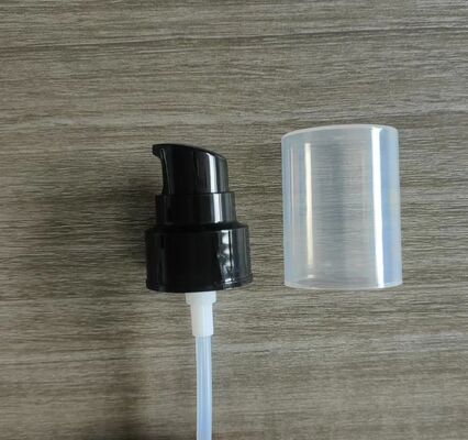 24/410 Plastic Lotion Cream Pump Putih Hitam dengan Penutup PP