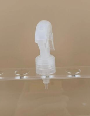 Semprotan pemicu kecil plastik bening untuk botol dan penata rambut