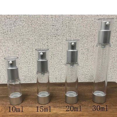 Luxury Rotating Lock Airless Pump Bottle 15ml 10 Ml Square Cosmetic Serum Lotion Airless Pump Bottle