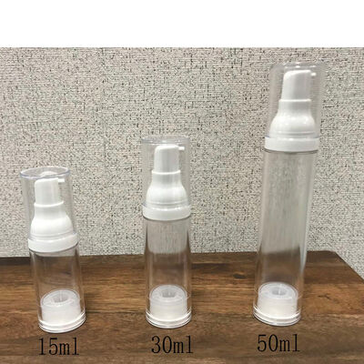 Putih Hitam Serum Plastik 50ml Airless Pompa Botol PP untuk Dijual