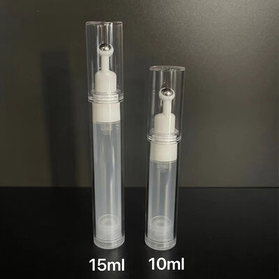Ramah lingkungan 15ml 30ml 45ml 50ml transparan kosong PP Plastik kemasan kosmetik wadah serum lotion pompa tanpa udara botol
