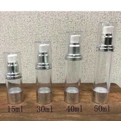 30ml 50ml Putih Bening Airless Pompa Botol Vakum Kosmetik Lotion Pompa Botol