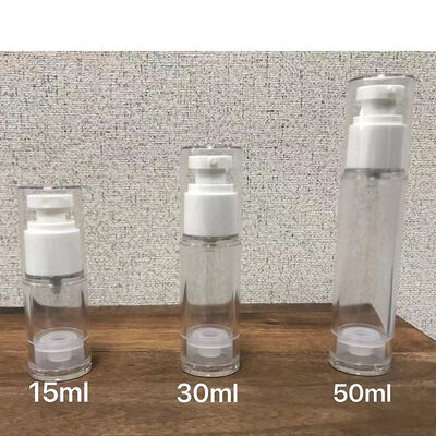 Airless Lotion Pump Bottle Serum No DIP Dispenser Tabung Transparan Kemasan Kosmetik Isi ulang