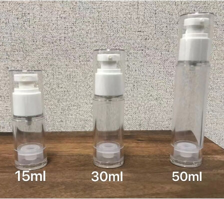 Desain Baru Botol Plastik Portable Brown Tanpa Udara dan Kenyamanan Perjalanan dengan Penutup Putih