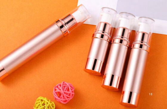 Botol Pompa Plastik Tanpa Udara 10ml 15ml 20ml 30ml PP dengan Pompa Lotion Snap