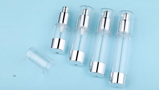 Kemasan kosmetik yang indah Plastik lotion pompa Airless botol vakum dengan pompa